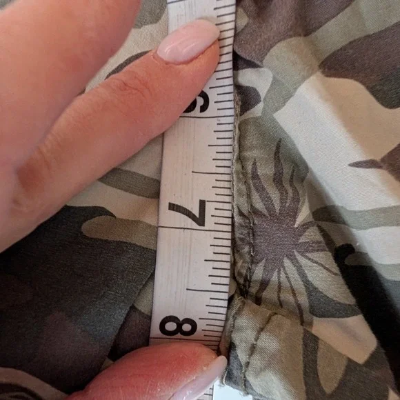 VTG Nobo Low Rise Cargo Pants 5 Floral Camo 90s Y2K Gorpcore Utility Streetwear - Picture 10 of 14